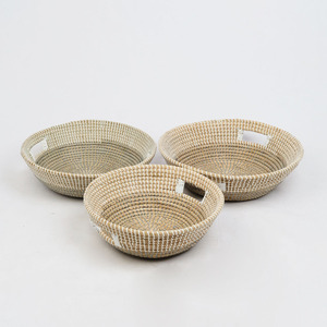 Wholesale cost <b>seagrass</b> bowl set kitchen storage accessories highest quality sea grass <b>basket</b> - Product Image 6
