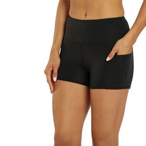 Pantalones cortos de yoga transpirables con bolsillo de alta calidad para mujer, 10 colores sólidos, pantalones de gimnasio a la moda, ropa deportiva hecha en Pakistán - Product Image 5