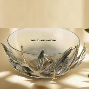 Colección de arte y artesanía creativa moderna, centro de mesa de forma ovalada chapada en oro de Metal de alta calidad estándar, suministro de cuenco japonés - Product Image 5