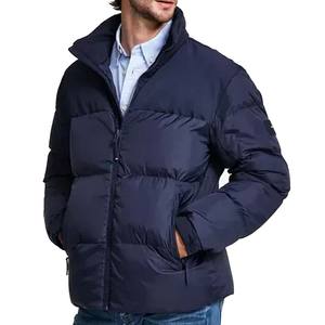Veste polaire de piste isolée résistante à l'eau pour hommes manteau à bulles de style Hip Hop avec col montant et capuche pour la course à pied - Product Image 3