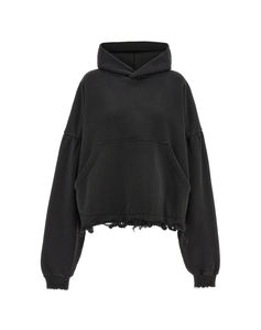 Sudadera con capucha desgastada Crooped Sun Faded personalizada para hombre con logotipo personalizado Sudadera con capucha de la mejor calidad - Product Image 1