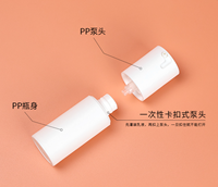 Flacon Airless de Luxe Personnalisé Blanc Mat Écologique en PP 30-50ml, Distributeur de Lotion Rotatif Rechargeable Noir