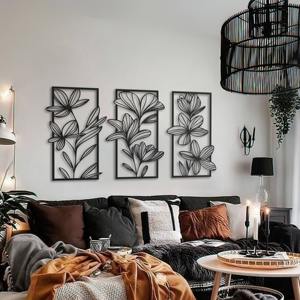 Artistic Eagle <b>Black</b> Metal Wall Art Decor Handcrafted Iron Sculpture Bold Decorative Wall Hanging for Living Room Bedroom Office - Product Image 4