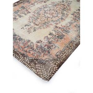 Tapis en laine noués à la main de grande taille, style vintage, motif médaillon rouge et orange, pour salon ou couloir - Pae-3265 - Product Image 2