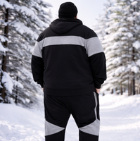 Survêtement pour hommes grande taille 10XL |   Ensemble sweat à capuche et jogging en polaire d'hiver |   Tenue de sport chaude pour les grands et les grands