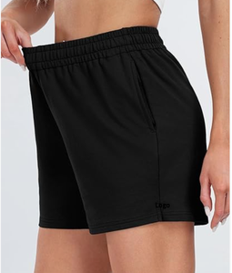 2024 Summer Women Trendy Print Plus Size Yoga Pants Casual Loose <b>Elastic</b> Waist Comfy Beach Shorts with Pockets - Product Image 6