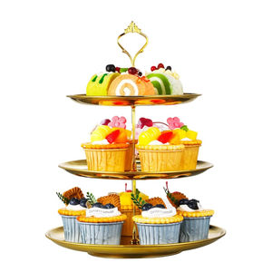 Exhibidor de Frutas de 2 Niveles con Diseño de Capullo de Flor Vintage, Soporte para Pastel de Metal, Decoración de Cocina y Comedor, Acabado Dorado, Hecho a Mano - Product Image 3