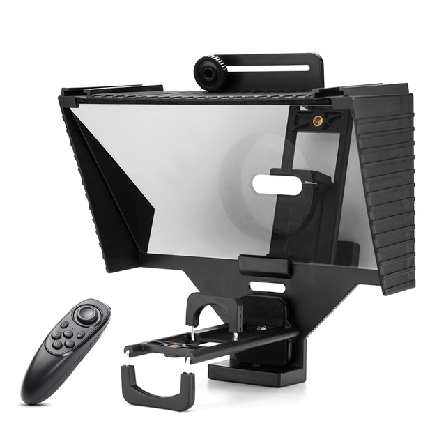 Portable Smartphone DSLR Camera Teleprompter Prompter for Video Recording Live Streaming Interview Presentation Stage Speech