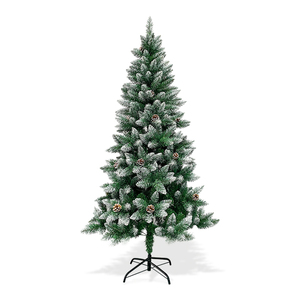 Árbol de Navidad con Ramas Antiarrugas para Decoración de Escenas Festivas de Librerías, 6 pies - Product Image 3