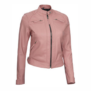 แจ็กเก็ตหนังแขนยาวกันลมสำหรับสตรีทแวร์วัสดุผ้าใบระบายอากาศสวมใส่สบายดีไซน์ไม่เหมือนใคร - Product Image 2