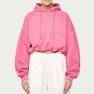 Mangas largas Ropa de moda Mujeres Crop Top Sudaderas con capucha Uso al aire libre Alta fabricación Crop Top Sudaderas con capucha - Product Image 2