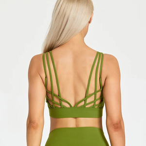 Premium Eco-Friendly Nylon Spandex Sports <b>Bra</b> Women Seamless Push High Support Gym Workout Yoga Breathable <b>Stretch</b> Fit - Product Image 3