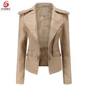 Nuevo diseño de chaquetas de cuero Ropa de moda Chaqueta con cremallera super suave Premium/chaqueta de cuero para mujer. - Product Image 2