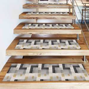 Alfombra con Estampado Geométrico: Moderna, Étnica, Color Mostaza, Fácil de Limpiar, Lavable a Máquina, Goblen - Product Image 2