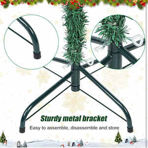 Árbol de Navidad artificial de pino PE realista de 6 pies al por mayor con soporte de metal para decoración festiva interior del hogar y la Oficina gran oferta - Product Image 6