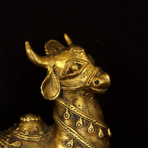 Fait à la main écologique Dhokra Art Nandi Idol Metal Caractéristique pour les occasions de Diwali - Product Image 2