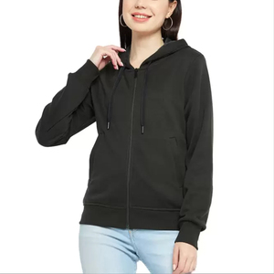 Ventes chaudes Nouveautés Sweats à capuche à fermeture éclair pour femmes Style unique Tissu doux Fabriqué en sweats à capuche à fermeture éclair pour femmes en gros - Product Image 1