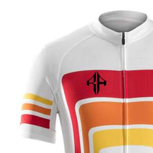 เสื้อเจอร์ซีย์ขี่จักรยานแบบซับลิเมชันของผู้ชายเสื้อ100% แบบรูดซิปวัสดุโพลีเอสเตอร์คุณภาพสูงโลโก้ตามสั่งสำหรับผู้ชาย - Product Image 4