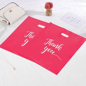 Vente en gros en usine sacs de remerciement sacs de marchandises pour petites entreprises avec poignées découpées pour la vente au détail - Product Image 2