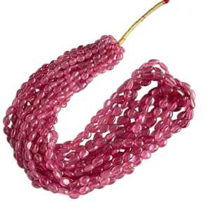 Cuentas ovaladas lisas de rubí rojo precioso natural, hebra de piedras preciosas sueltas para hacer joyas, collar, pulsera, proveedor de cuentas al por mayor - Product Image 4