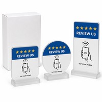 Support d'affichage NFC en acrylique transparent personnalisé, finition mate givrée, pour comptoir de vente au détail, réception d'hôtel