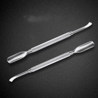 Pousse-cuticules réutilisable double face en acier inoxydable de haute qualité, éliminateur de peaux mortes pour ongles et orteils, modèle 2024, vente chaude