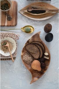 ถาดเสิร์ฟไม้ธรรมชาติทรงสี่เหลี่ยมผืนผ้าทำด้วยมือของตกแต่งจานไม้สีธรรมชาติขนาดสั่งทำได้ตามต้องการ - Product Image 2