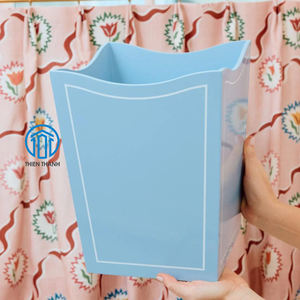 ตะกร้าใส่เศษกระดาษเคลือบแล็กเกอร์ MDF สำหรับวางใกล้โต๊ะทำงานห้องนอนขายส่งจากเวียดนาม - Product Image 6