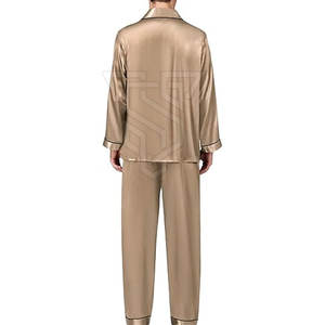 Los mejores trajes de dormir de seda para hombre Venta caliente al por mayor en adultos Tamaño Moda al aire libre Tejido de punto OEM disponible - Product Image 4