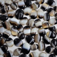 Prix de gros de qualité supérieure pierres précieuses en agate à bandes pierre précieuse incroyable cabochon en agate à bandes de haute qualité pour bijoux