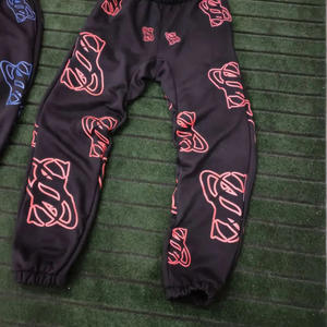 Pantalones de chándal de lona bordados personalizados de alta calidad, pantalones de chándal Unisex para hombre, ajuste regular, informal, servicio OEM, fabricante de fábrica - Product Image 4