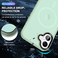 Nouvelle coque de téléphone portable translucide mate avec anneau magnétique en TPU+acrylique, design luxueux et coloré, prix d'usine en gros personnalisé