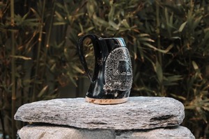 La taza de cuerno para beber natural hecha a mano más vendida para cerveza o hidromiel y café o exhibición decorativa disponible al mejor precio - Product Image 2