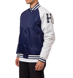 เสื้อแจ็คเก็ตชายสไตล์มหาวิทยาลัยทำจากหนังผ้าซาตินระบายอากาศตกแต่งขนสัตว์สไตล์มหาวิทยาลัยสำหรับฤดูหนาวโลโก้ตามสั่ง - Product Image 4