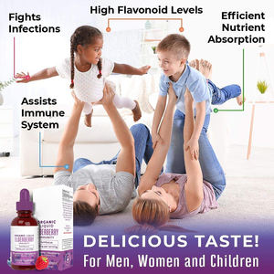 Sirop <span class=keywords><strong>de</strong></span> mûrier biologique, Sambucus <span class=keywords><strong>noir</strong></span> liquide pour enfants et adultes-stimulant immunitaire-haute teneur en arômes, végétalien-sans <span class=keywords><strong>alcool</strong></span>-30 jours - Product Image 5