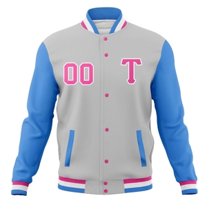 แจ็กเก็ตเลตเตอร์แมนแขนเสื้อหนังขนสัตว์เสื้อกันหนาวมหาวิทยาลัย - Product Image 4