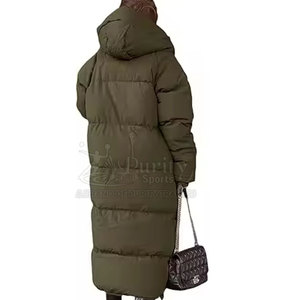 Meilleurs matériaux Meilleurs produits Veste longue rembourrée en coton pour femmes Veste rembourrée de nouveau style d'hiver à vendre - Product Image 2