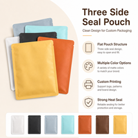 Sachet d'emballage alimentaire en plastique à trois soudures latérales avec logo personnalisé pour snacks, bonbons, café, thé en poudre