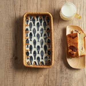 ถาดหวายเวียดนามทรงกลม ประดับมุก ถาดเสิร์ฟหวายคุณภาพสูง - Product Image 2