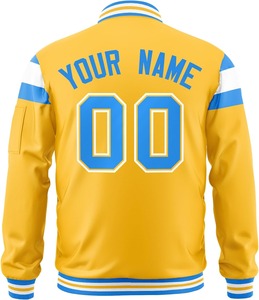 Fashion <b>Varsity</b> <b>Jacket</b> Satin Zipper Closure Oversized <b>Bomber</b> Unisex Hip Hop Embroidery Sublimation Applique OEM <b>Jacket</b> for <b>Men</b> - Product Image 5