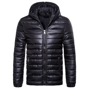 Nouvelle arrivée, veste d'hiver pour homme à fermeture éclair intégrale, coupe ajustée, OEM personnalisé, imperméable, coupe-vent, respirant, séchage rapide, coton - Product Image 1