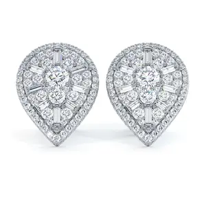 Oorbellen Die Schitteren Met Onze 925 Sterling Zilveren Moissaniet Diamanten Oorbel Voor Vrouwen Met Verbeterde Vvs Helderheid