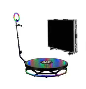 NOUVEAU : Machine de photomaton 360° avec batteries supplémentaires + éclairage photographique, télécommande, caméra rotative automatique 360° (verre de 40 pouces) - Product Image 1