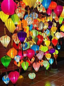 Premium 2025 nuevo diseño Original vietnamita seda y bambú linternas colgantes decoración de fiesta - Product Image 2