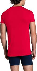 เสื้อยืดผู้ชายผ้าฝ้าย 100% คุณภาพสูง พิมพ์โลโก้สีแดง ขายส่ง เสื้อยืดเปล่าเนื้อหนา รับสั่งทำ - Product Image 3