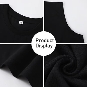 Camisetas sin mangas en blanco con logotipo de hombre de alta calidad hechas a medida Deportes y Fitness Verano camiseta sin mangas personalizada - Product Image 4