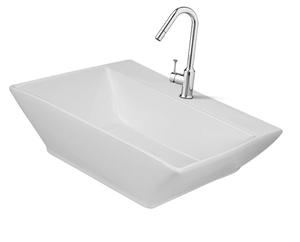Lavabo de salle de bain compact à cuvette unique avec surface de nettoyage facile pour un entretien quotidien rapide - Product Image 1