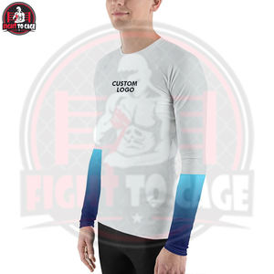 Créez votre propre rashguard MMA pour homme de haute qualité, personnalisé, imprimé, OEM ODM, à séchage rapide, manches longues, tissu 220g, couleurs personnalisées - Product Image 4