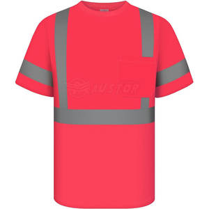 เสื้อทีเชิ้ต Hi VIS เสื้อยืดสะท้อนแสงสำหรับงานก่อสร้างชุดทำงานเสื้อสะท้อนแสง - Product Image 1