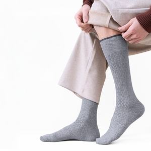 OEM Factory Wholesale High Quality Summer Large Size Long <b>Men's</b> Waffle Combed Cotton <b>Men</b> Crew Socks - Product Image 5
